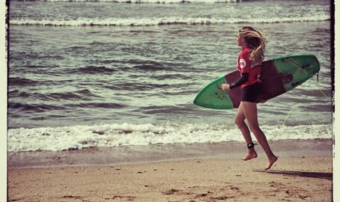 Female Surfers Compete At The Boardmasters In Newquay